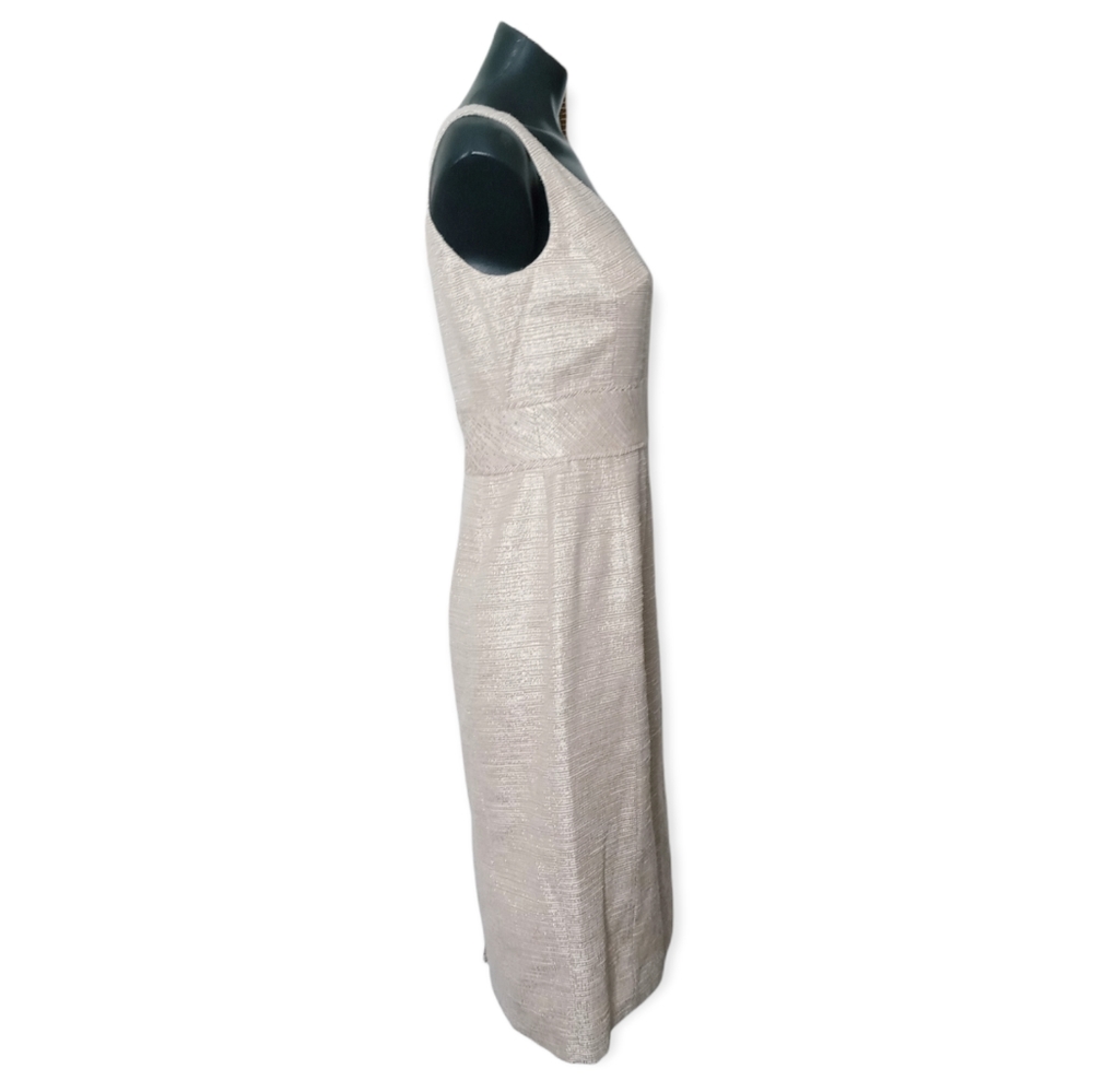 Ann Klein NY Gold Metallic Dress Size 4 - Picture 5 of 11